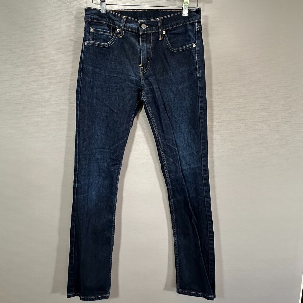 Levis 511 Jeans Mens 30 Dark  Wash Cotton Stretch Slim Fit 5 Pocket Inseam 31.5